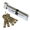 Цилиндр INSPECTOR 110MM (55х55) ключ-вертушок, хром