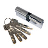 Цилиндр INSPECTOR 80ММ (40х40) Р ключ-ключ, хром