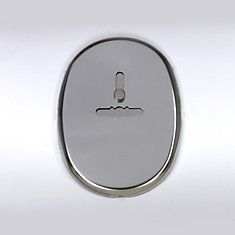 Накладка Интекрон БОН-СЭ овальная сувальдная со шторкой хром