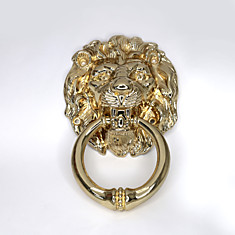 Ручка-стучало Голова Льва INSPECTOR латунь