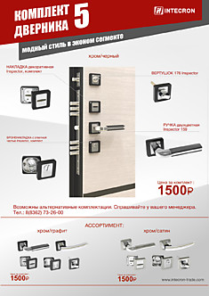 Комплект фурнитуры на квадратном основании